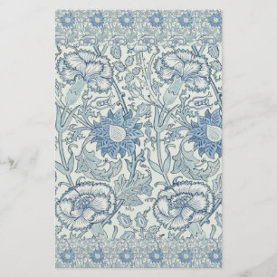William Morris Beauful-bloempatroon, blauw, roos Briefpapier