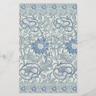 William Morris Beauful-bloempatroon, blauw, roos Briefpapier
