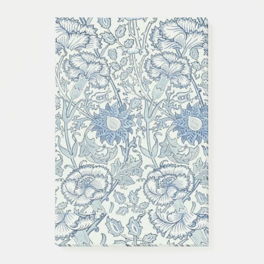 William Morris Beauful-bloempatroon, blauw, roos Post-it® Notes (Voorkant)