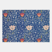 William Morris Beauful Floral Pattern Blue Inpakpapier Vel (Voorkant 2)