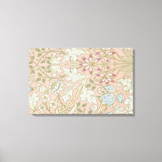 William Morris - BEHANG HYACINTH PATTERN 480 19 Canvas Afdruk (Voorkant)