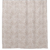 William Morris Beige Larkspur Pattern Douchegordijn (Voorkant)