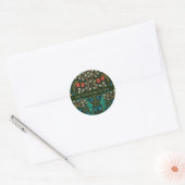 WILLIAM MORRIS BENVELOPE SEAL MET TULIP PATTERN RONDE STICKER (Envelop)