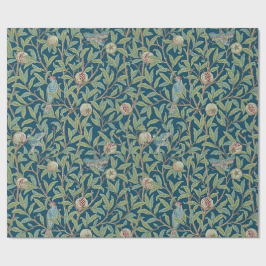 William Morris "Bird and Pomegranate" Cadeaupapier (Vlak)