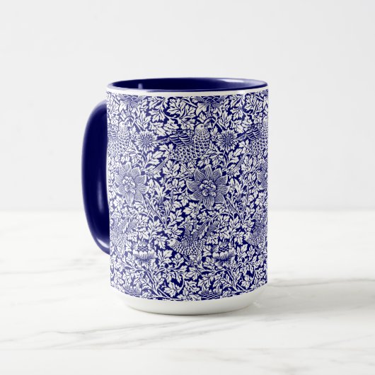 William Morris  Bird & Anemone Pattern Mok (Voorkant links)