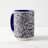 William Morris  Bird en Anemone Donkerblauw Mok (Voorkant links)