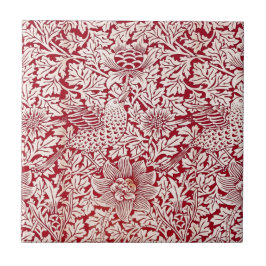 William Morris Bird en Anemone Tegeltje