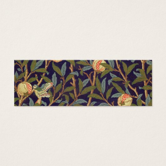 William Morris Bird en Pomegranate  Art Mini Visitekaartjes (Voorkant)