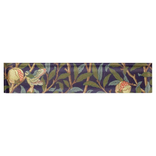 William Morris Bird en Pomegranate  Art Naambordje (Voorkant)