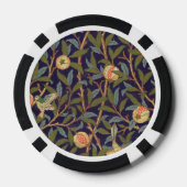 William Morris Bird en Pomegranate Art Poker Chips (Achterkant)