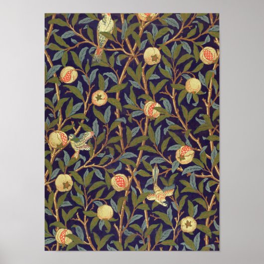 William Morris Bird en Pomegranate  Art Poster (Voorkant)