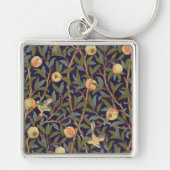 William Morris Bird en Pomegranate  Art Sleutelhanger (Voorkant)