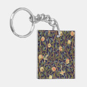 William Morris Bird en Pomegranate  Art Sleutelhanger (Voorkant Links)