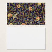 William Morris Bird en Pomegranate  Art Visitekaartjes (Voorkant /achterkant)
