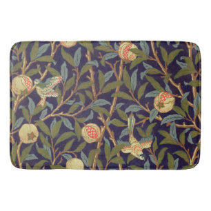 William Morris Bird en Pomegranate  Floral Badmat