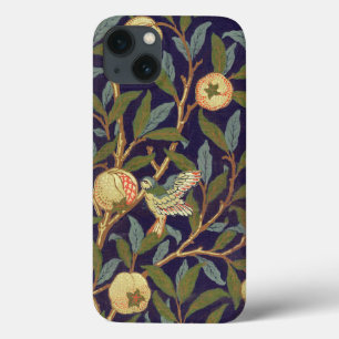 William Morris Bird en Pomegranate  Floral iPhone 13 Hoesje