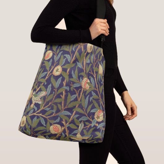 William Morris Bird en Pomegranate  Floral Crossbody Tas (Dichtbij)