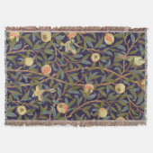 William Morris Bird en Pomegranate  Floral Deken (Voorkant)