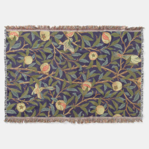 William Morris Bird en Pomegranate  Floral Deken