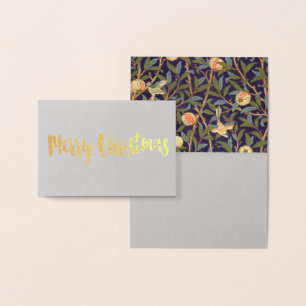 William Morris Bird en Pomegranate  Floral Folie Kaarten