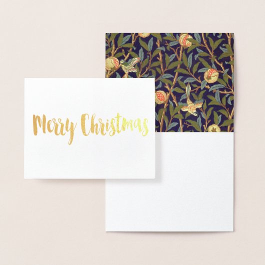 William Morris Bird en Pomegranate Floral Folie Kaarten (Display)