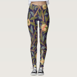 William Morris Bird en Pomegranate  Floral Leggings