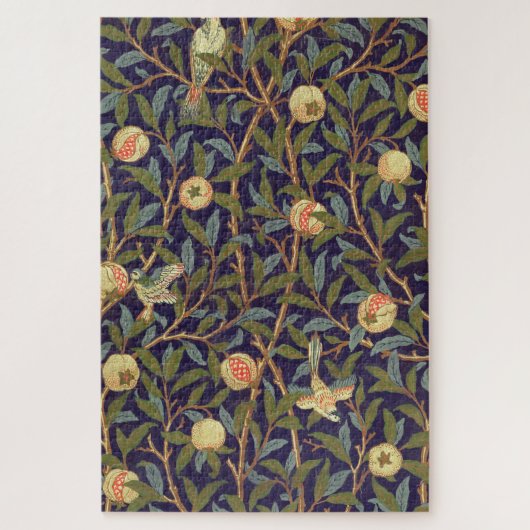 William Morris Bird en Pomegranate  Floral Legpuzzel (Verticaal)
