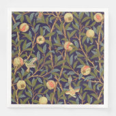 William Morris Bird en Pomegranate  Floral Servetten (Voorkant)