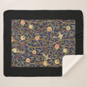 William Morris Bird en Pomegranate  Floral Sherpa Deken (Voorkant (horizontaal))