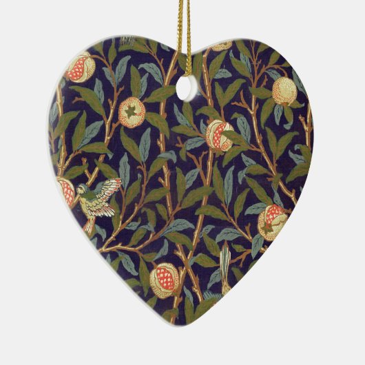 William Morris Bird en Pomegranate Keramisch Ornament (Rechts)