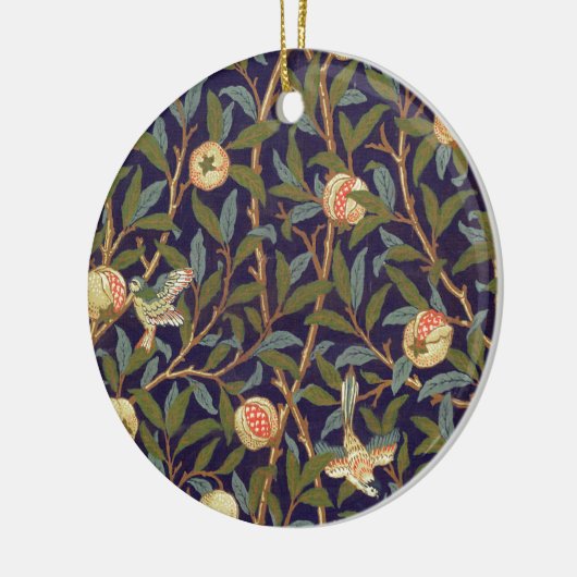 William Morris Bird en Pomegranate Keramisch Ornament (Links)