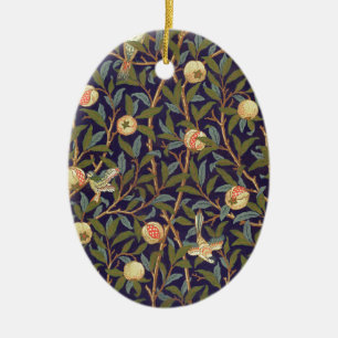 William Morris Bird en Pomegranate Keramisch Ornament