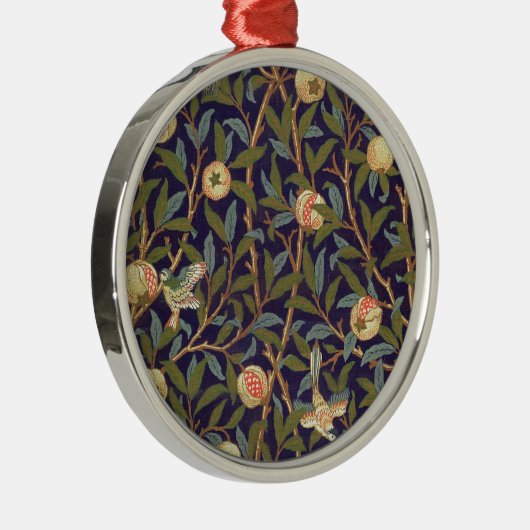 William Morris Bird en Pomegranate Metalen Ornament (Rechts)