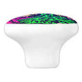 William Morris Bird & Flower Tile, Navy & Fuchsia Keramische Knop (Zijkant)