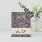 William Morris Bird Mariage Motif Répondre Cartes (Debout devant)