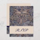 William Morris Bird Mariage Motif Répondre Cartes (Devant / Derrière)