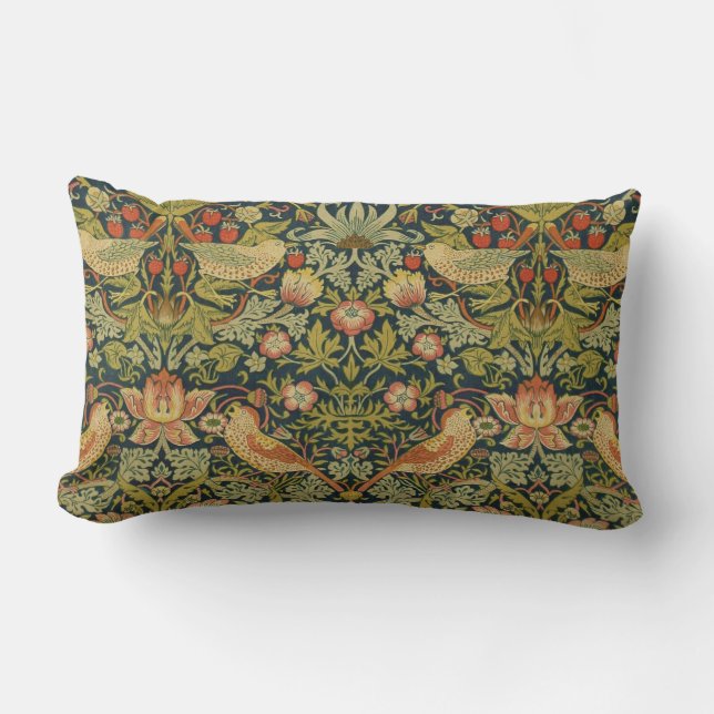 William Morris Bird Pattern Outdoor Buitenkussen (Voorkant)