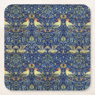 William Morris Bird Pattern Vierkante Kartonnen Onderzetter