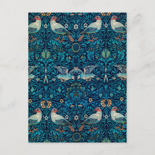 William Morris Birds Art Nouveau Floral Pattern Briefkaart
