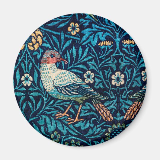 William Morris Birds Art Nouveau Floral Pattern Magneet (Voorkant)