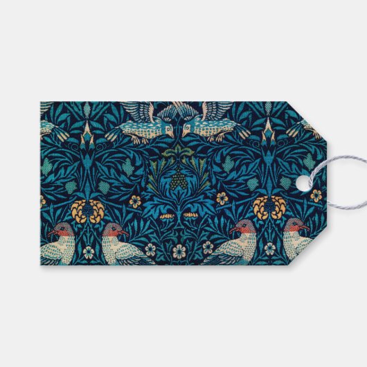 William Morris Birds Cadeaulabel (Voorkant (Horizontaal))