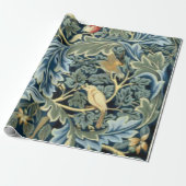 William Morris Birds en Acanthus Cadeaupapier (Uitgerold)