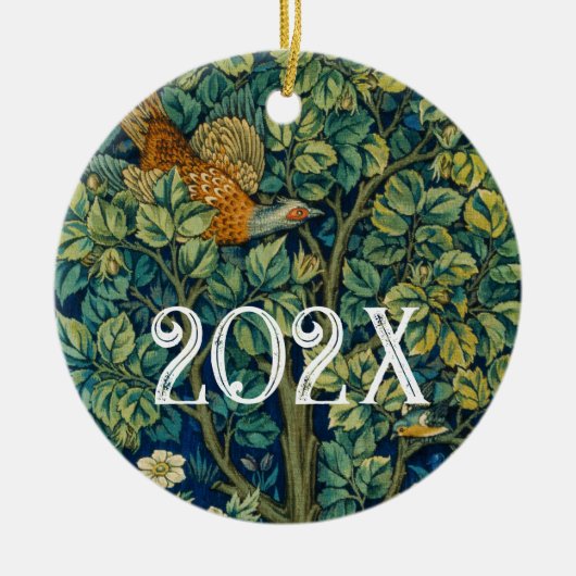 William Morris Birds in a Tree Keramisch Ornament (Voorkant)