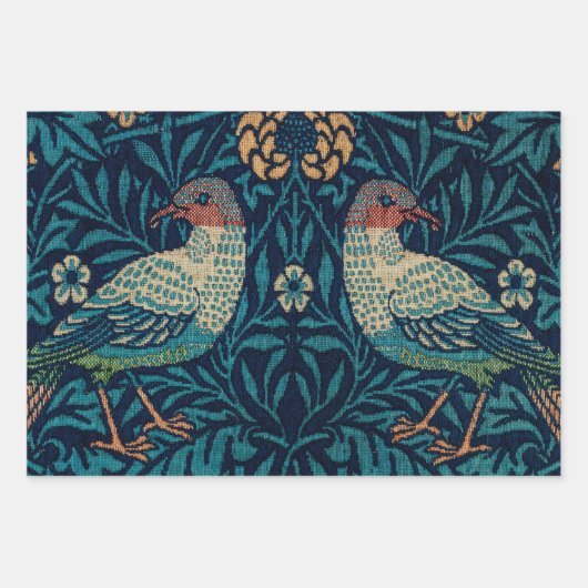 William Morris Birds, Kerstmis Inpakpapier Vel (Voorkant 3)