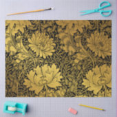 William Morris Black en Gold Floral Pattern Tissuepapier (Craft)