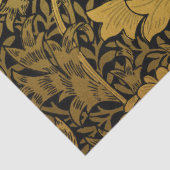 William Morris Black en Gold Floral Pattern Tissuepapier (Detail)