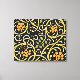 William Morris Black Floral Art Print Design