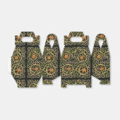 William Morris Black Floral Art Print Design Bedankdoosjes (Uitgevouwen)