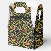 William Morris Black Floral Art Print Design Bedankdoosjes (Geopend)