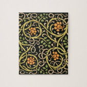 William Morris Black Floral Art Print Design Legpuzzel (Verticaal)